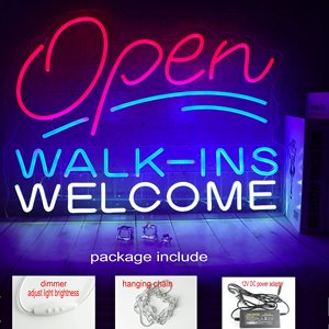 Biển Hiệu Neon WELCOM Lớn Mở Cho Cửa Hàng Quán Bar Quán Rượu Biển Hiệu Chào Mừng Doanh Nhân Nhỏ Siêu Sáng - Product Image 4
