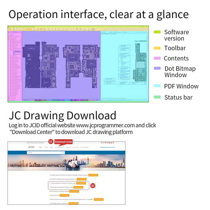 JC-ID Intelligent Drawing Schematic Diagram Bitmap for Iphone Ipad
