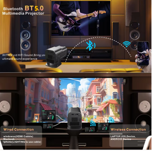 Tout nouveau HY320 PRO <span class=keywords><strong>4k</strong></span> LCD écran vidéo Portable Android 12 1080P Full hd prise en charge BT 5.0 1080p <span class=keywords><strong>projecteur</strong></span> intelligent bureau usage domestique - Product Image 4