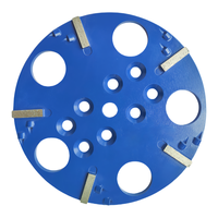 Plaque de meulage diamantée PCD 10''/250mm pour métaux non ferreux, segments de taille quart, boutons TCT, élimination efficace des peintures et de l'époxy