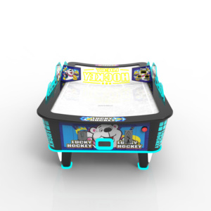 Table de hockey sur air incurvée Série Arctique Ours polaire - Machine d'arcade commerciale à fort rendement avec effets LED - Product Image 4