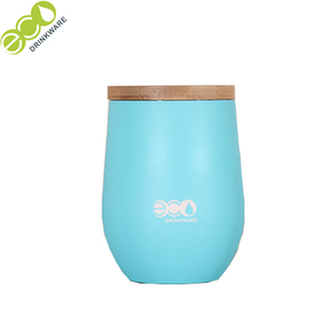 <span class=keywords><strong>Mug</strong></span> en acier inoxydable à double paroi isolé de 12 oz, sans minimum de commande, personnalisable, avec revêtement en poudre ou peint, avec couvercle en <span class=keywords><strong>bambou</strong></span>, sans danger pour les aliments - Product Image 6
