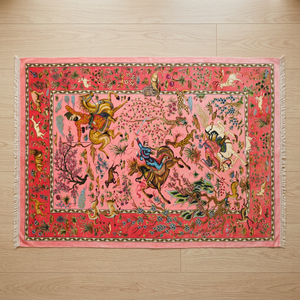 Tapis persan en soie pure fait main de qualité supérieure, motif personnalisé moderne, épaisseur 2-3 mm, lavable, antidérapant, tapis de luxe design, décoration intérieure - Product Image 1