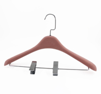 Cintres en velours de haute qualité avec logo personnalisé, antidérapants, pour robes et manteaux, pour l'affichage en magasin de vêtements