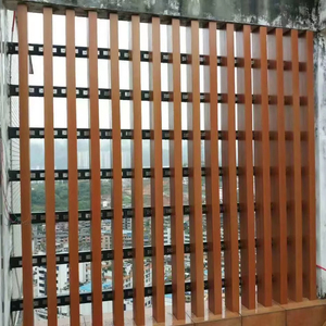 Persiennes de tubes carrés en bois WPC pré-finis extérieurs pour pavillons <span class=keywords><strong>treillis</strong></span> composite - Product Image 1