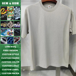 Camiseta Personalizada Premium de 230 g/m², 100% Algodón, Tejido de Punto, Hombros Caídos, Estilo Hip Hop Urbano, Unisex, Casual, Verano - Product Image 3