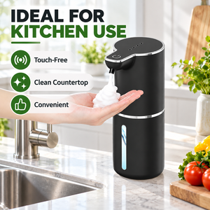 Distributeur automatique de savon intelligent à détection de mouvement avec réservoir visible, alimenté par USB, mural, pour la maison - Product Image 1