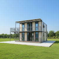 Structure en acier durable, maison préfabriquée en conteneur de 20 pieds avec salon et salle de bain