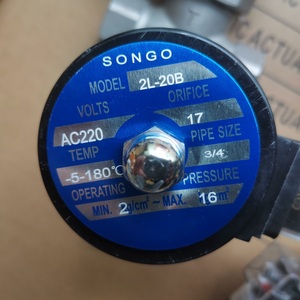 Solénoïde magnétique à piston 12VDC 2 voies haute température 16 bars 180 degrés - Product Image 2