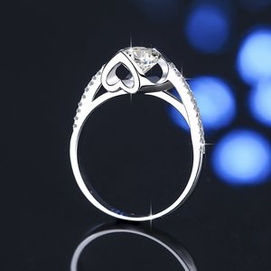 Fine Jewel Party Gift Angel <span class=keywords><strong>Kiss</strong></span> Gemstone Jewelry S925 sterling silver GRA <span class=keywords><strong>2</strong></span> carat Diamond VVs1 Moissanite ring - Product Image 3
