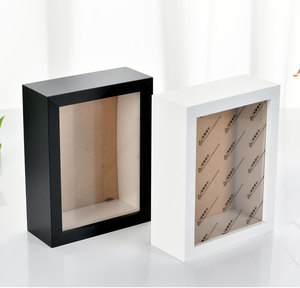 Spring Best Selling Black White MDF deep Shadow Box Frames 3D box photo frame art picture frame