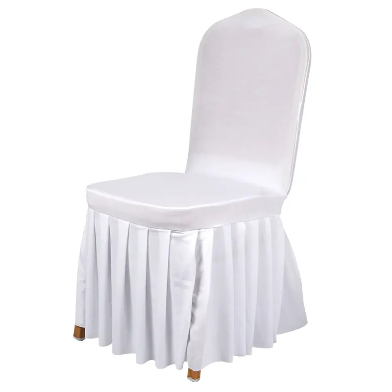 Jupe plissée pendule Spandex housse de chaise pour chaise de réunion d'hôtel chaise de Banquet de mariage