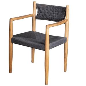 Juego de mesa y sillas de comedor de teca para exteriores, muebles de jardín impermeables para patios y patios traseros - Product Image 2