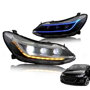 Archaic Chevy Cruze DRL Front Lamp with Sequential Turning Blue Light 2016 2017 2018 2019 for Chevrolet Cruze Headlights