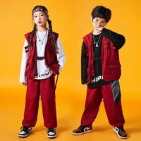 Enfants spectacle Hip Hop vêtements chemise tactique gilet haut décontracté Street Wear Cargo survêtement pantalon pour fille garçons Jazz danse Costume vêtements