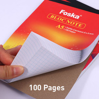 Cahier Foska à reliure collée 70g, sans transfert de papier, avec grille pour les étudiants en mathématiques, sciences, ingénierie et arts