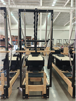 Réformateur Commercial Pilates Machine Demi-Tour Réformateur Pilates Studio Réformateur En Bois De Chêne Tour Pilates Machine avec Tour