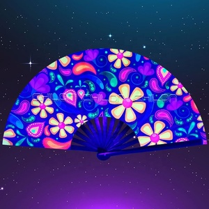 Abanico de mano de bambú plegable con logotipo impreso personalizado al por mayor, abanicos de papel blanco de mano de madera para boda - Product Image 3