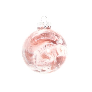 Hot Selling Handblown <b>Christmas</b> <b>Glass</b> Balls Gradual Glossy <b>Christmas</b> <b>Glass</b> Baubles Filled With Glitter - Product Image 1