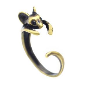 Anello Aperto Regolabile a Forma di Topo per Donne, Gioiello da Dito con Design Animale Carino - Product Image 4