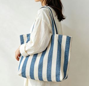Custom Reusable Casual Letter Pattern Tote Bags for Women Shopping and Grocery with Customized Color - Product Image 1