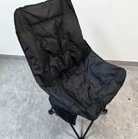 Fauteuil lune à dossier haut et rembourrage épais, 3 positions inclinables réglables, pliable et portable, pour le camping en plein air