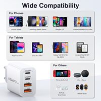 Chargeur USB Type C 55W 4 ports Charge rapide Adaptateur de charge de téléphone pour iPhone Xiaomi Samsung Charge rapide Chargeur mural EU/US