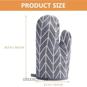 Custom Logo Oven Mitts Cotton Gloves Heat Resistant Non - Slip Gloves for Cooking Baking Grilling With <strong>Pot</strong> <strong>Holders</strong> - Product Image 2