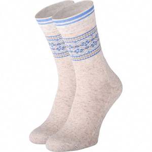Chaussettes <span class=keywords><strong>en</strong></span> chanvre décontractées respirantes <span class=keywords><strong>en</strong></span> <span class=keywords><strong>lin</strong></span> biologique pour femmes avec logo personnalisé, design personnalisé, automne - Product Image 1