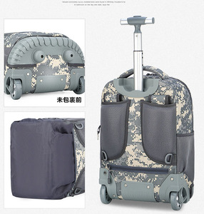 <span class=keywords><strong>Sac</strong></span> à dos d'école pour étudiants, <span class=keywords><strong>sac</strong></span> à <span class=keywords><strong>roulettes</strong></span> pour <span class=keywords><strong>trekking</strong></span>, <span class=keywords><strong>sac</strong></span> pour ordinateur portable, <span class=keywords><strong>sac</strong></span> camouflage avec chariot intégré - Product Image 5