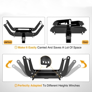 Stamping Winch Mount <span class=keywords><strong>Plaque</strong></span> pliante Fit 2 "Remorque <span class=keywords><strong>Attelage</strong></span> Récepteur Usine En Gros Toutes Tailles Treuil Convient - Product Image 4