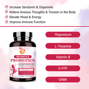 Cápsulas de Probióticos para Mujeres de Marca Privada con Magnesio y L-Teanina para Aliviar la Ansiedad y la Tensión Corporal, Cápsulas Dietéticas - Product Image 5