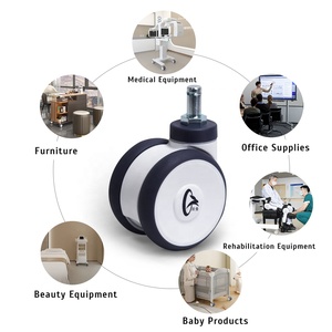 Rodízio de Nylon Plástico de Alta Qualidade 3 Polegadas com Roda Dupla para Carrinho Hospitalar e Dispositivos Médicos - Product Image 5