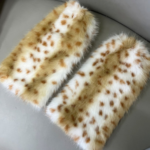 Chauffe-jambes en fausse fourrure à pois léopard pour femme, style Y2K, pour soirée en boîte de nuit, cosplay, couvre-jambes chauds, chaussettes - Product Image 6