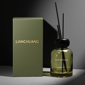 Bán trực tiếp sậy khuếch tán 120ml <span class=keywords><strong>150ml</strong></span> 200ml màu xanh lá cây và màu đen Gradient Chai Thủy Tinh Xách Tay Xe hương thơm khuếch tán - Product Image 2