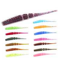 Spinpoler Rockfish Worm Mini Soft Plastic Baits Saltwater & River Ice Fishing Tackle Bass Swimbait Jigging Perch Crappie Lure