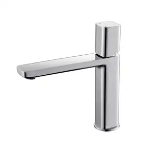 SUS304 Stainless Steel Bathroom Faucet one Hole Mixer Tap Deck Mount Black Tap Single Handle Lavatory Basin Vanity Sink Faucet