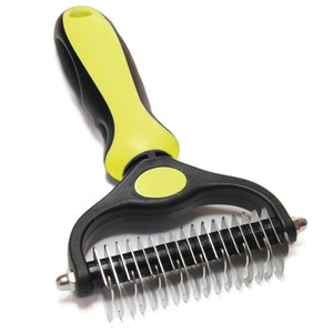Outil de démêlage double face Petop pour animaux de compagnie, lames en fer aiguisées, portable, pour éliminer rapidement les nœuds, râteau pour sous-四rêge pour chiens et chats à poils longs, OEM - Product Image 5