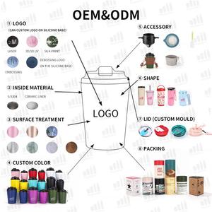 Nouvelle tasse à café isotherme sous vide en acier inoxydable de 500 ml (1/2M) avec couvercle à paille, idéale pour cadeau, personnalisable avec logo - Product Image 4