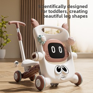 Trotteur évolutif 8 en 1 pour bébé : poussette, table d'activités éducative, jouet musical avec poignée de poussée, siège inclinable - Product Image 2