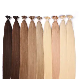 工場価格メーカーサプライヤーイタリアのケラチン接着剤ボンドIチップヘアエクステンションRemy Human Hair Bulk Extension