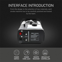 Machine à fumée LED RGB de haute qualité 1500W, mini machine à fumée pour fêtes, machine à fumée pour mariage et soirée DJ