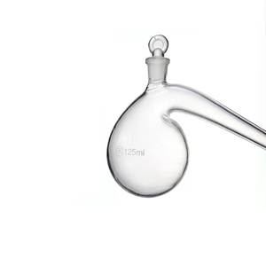 معمل عالي الجودة 50/،/من الزجاج ، قارورة معوجة برقبة منحنية مع سدادة زجاجية وأنبوب - Product Image 3