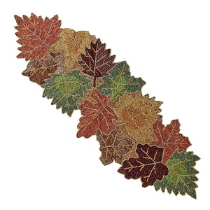 Chemin de table de 36 pouces, motif floral de tournesol jaune, chemins de table en perles de verre de haute qualité pour mariage et fête de Noël, luxe - Product Image 5