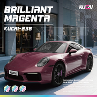 Film de protection de voiture PET Brilliant Magenta, vente en gros, rouleau sans bulles, super extensible, film vinyle pour enveloppement de voiture