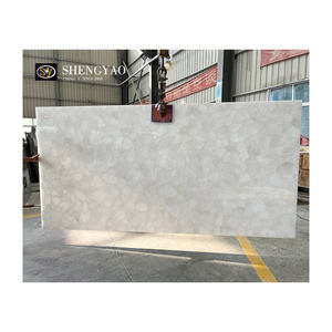 Lastra di quarzite di cristallo bianco di marmo traslucido traslucido naturale - Product Image 3