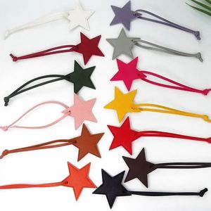 Fashion PU <b>Leather</b> Star Shaped <b>Keychain</b> Bag Pendants DIY Craft Accessories Bag Pendant <b>Leather</b> Accessory - Product Image 2