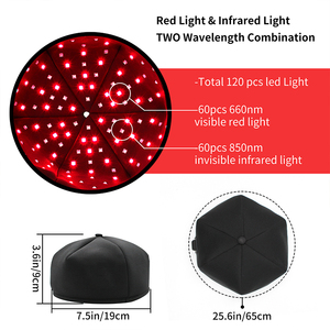 Gorro de Fisioterapia Infrarroja con Luz Roja Portátil ZKM para el Hogar/Oficina, Tratamiento LED para el Crecimiento y la Caída del Cabello, Unisex - Product Image 5