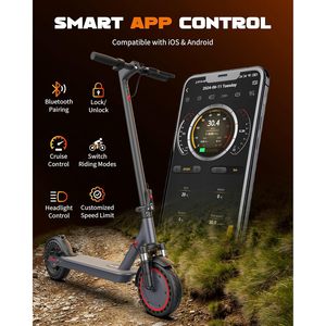 Trottinette électrique 10-11 pouces à double suspension, moteur 500W/800W, pour trajets urbains, avec éclairage LED - Product Image 4