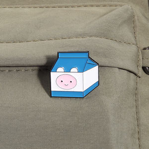 Sming Pins Schattig Avontuur Animatie Emaille Pinnen Cartoon Melk Ijs Pizza Food Broches Metalen Revers Badges Sieraden Cadeau - Product Image 4